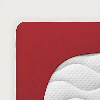 Deep Red Fitted Bedsheet - Image 4