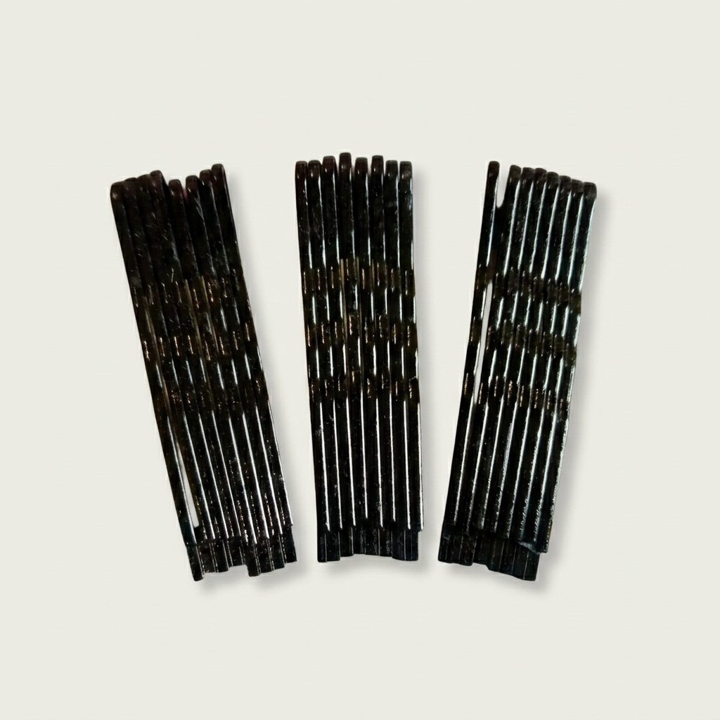 Premium Black Bobby Pins Set for Hair Styling & Juda Securing