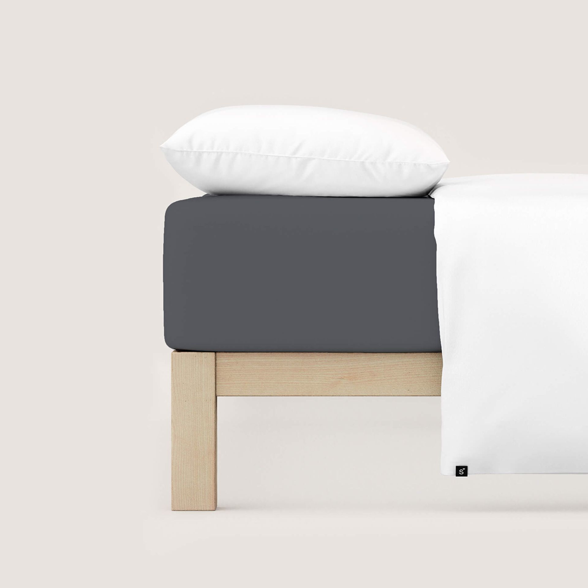 Dark Gray Fitted Bedsheet